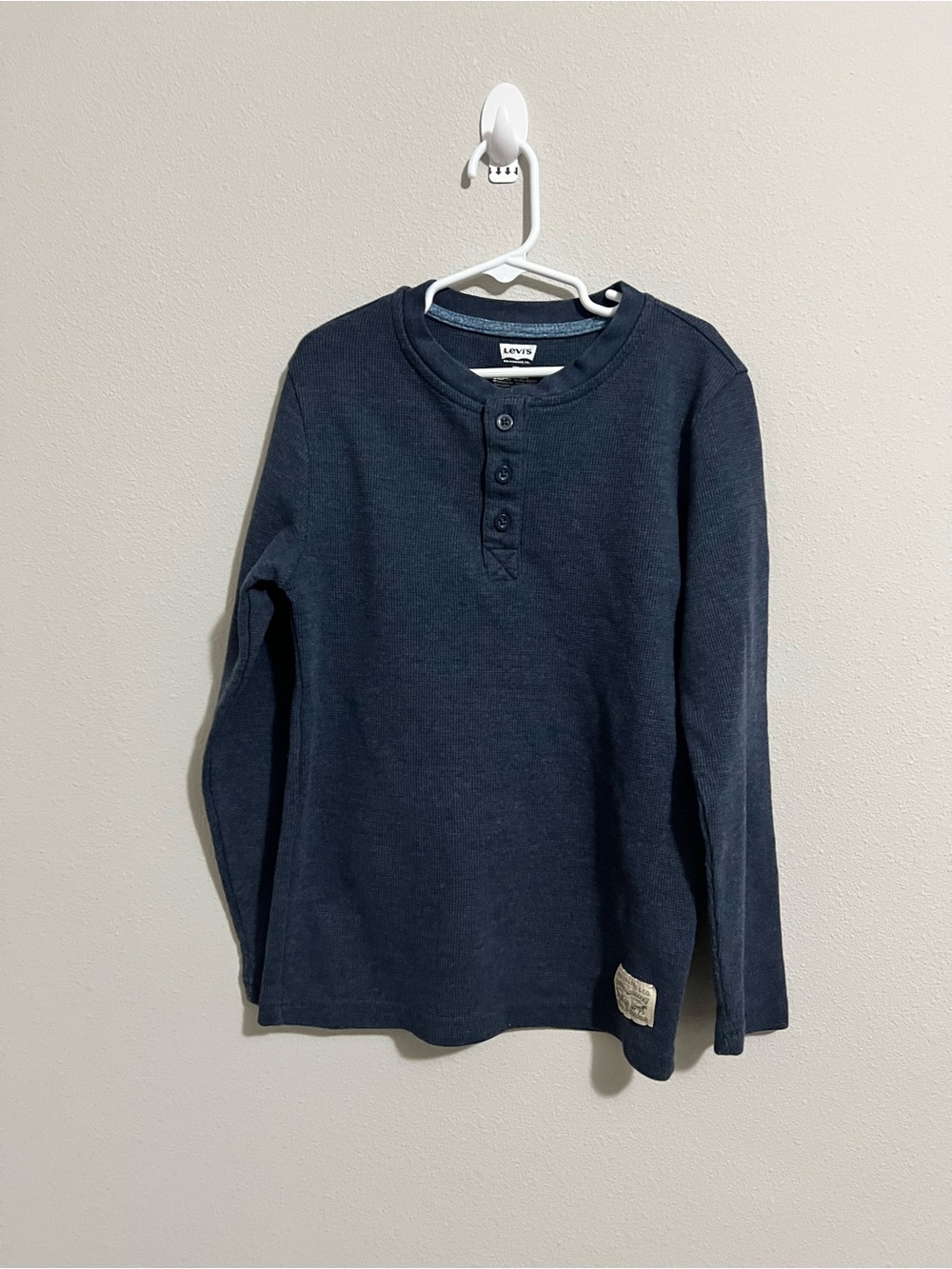 Levi's Navy Long-Sleeve Henley Tee for Kids
